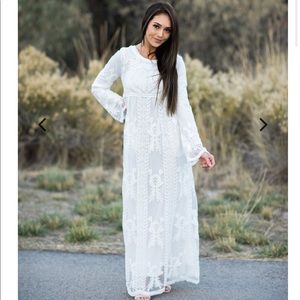White Lace Maxi Dress